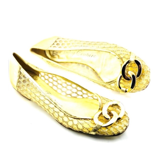 Juicy Couture Shoes - JUICY COUTURE -Smells Like Couture GOLD flats
